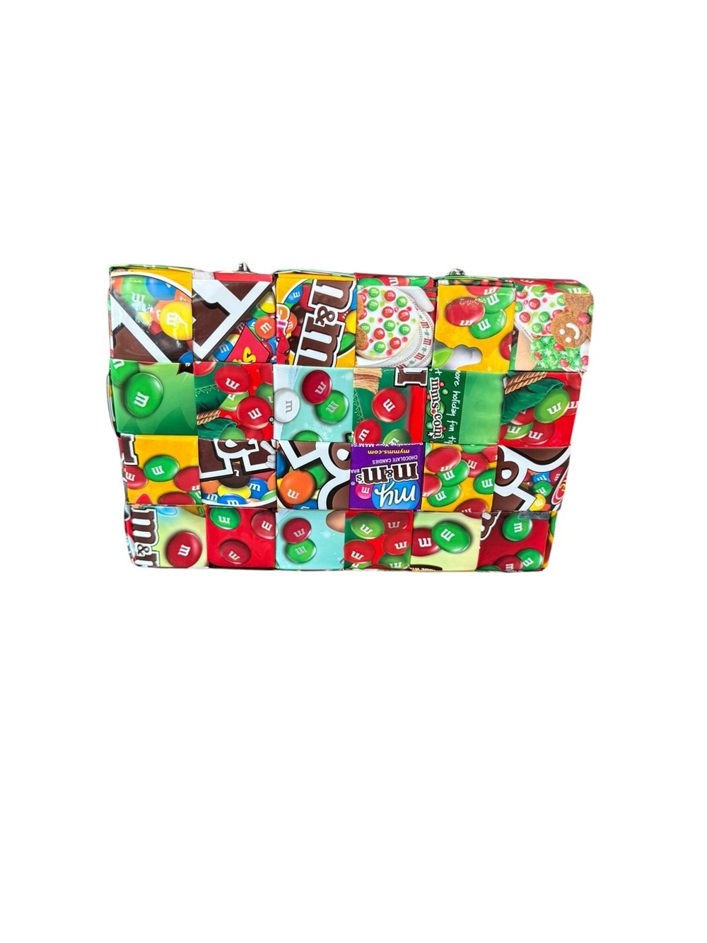 MITZ Handcrafted M&M Wrapper Crossbody Bag - Picture 2 of 8